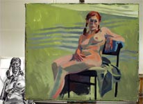 Paining by Ewing Paddock - 6ft x 5ft - model Helena.