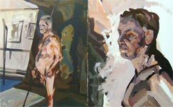 Paintings by Joe Barrow - model David Windle.