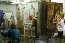 WMC Large Scale Life Class – work in progress – including Bette Greenhalf, Toni Gilletti, and Debbi Finlow.