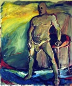 Painting by Julie Watt – 6ft x 5ft - model John Lloyd