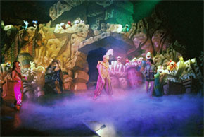 Harlow Playhouse. Aladdin Design - Malvern Hostick Copyright ©.