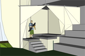 Malvern Hostick. Theatre Design. Harlow Playhouse. A Midsummer Nights Dream Design - Malvern Hostick Copyright ©.