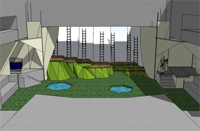 Harlow Playhouse. A Midsummer Nights Dream Design - Malvern Hostick Copyright ©. Malvern Hostick. Theatre Design.