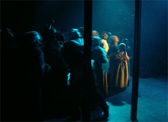 Harlow Playhouse. Oliver Design - Malvern Hostick Copyright ©. Performance. Bill Sykes is shot.