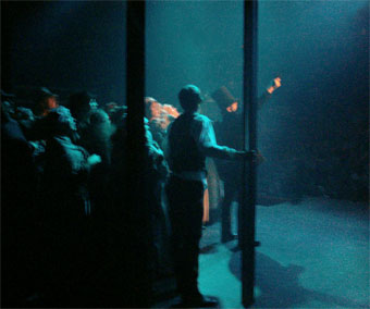 Harlow Playhouse. Oliver Design - Malvern Hostick Copyright ©. Performance. Bill Sykes is shot.