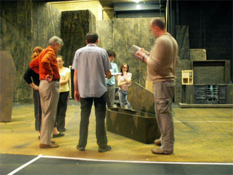 Harlow Playhouse. Oliver Design - Malvern Hostick Copyright ©. Rehearsal.
