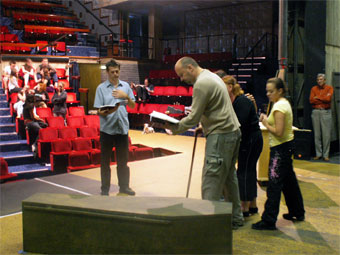 Harlow Playhouse. Oliver Design - Malvern Hostick Copyright ©. Rehearsal.