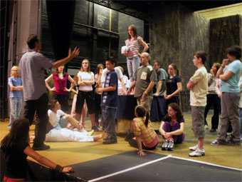 Harlow Playhouse. Oliver Design - Malvern Hostick Copyright ©. Rehearsal.