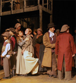 Harlow Playhouse. Oliver Design - Malvern Hostick Copyright ©. Technical rehearsal.