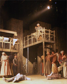 Harlow Playhouse. Oliver Design - Malvern Hostick Copyright ©. Technical rehearsal.
