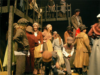 Harlow Playhouse. Oliver Design - Malvern Hostick Copyright ©. Technical rehearsal.
