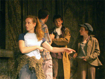 Harlow Playhouse. Oliver Design - Malvern Hostick Copyright ©. Technical rehearsal. Phyllida Crowley-Smith.