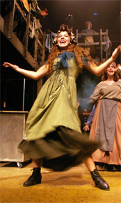 Harlow Playhouse. Oliver Design - Malvern Hostick Copyright ©. Technical rehearsal. Danielle Black.