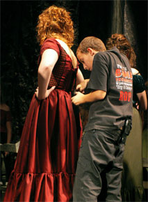 Harlow Playhouse. Oliver Design - Malvern Hostick Copyright ©. Technical rehearsal. Hannah Johnson. Rory Davies.