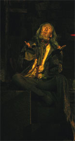 Harlow Playhouse. Oliver Design - Malvern Hostick Copyright ©. Rehearsal. Tucker Stevens as Fagin.