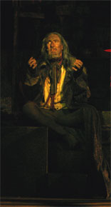 Harlow Playhouse. Oliver Design - Malvern Hostick Copyright ©. Rehearsal. Tucker Stevens as Fagin.