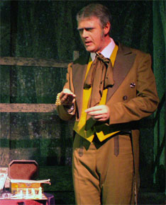 Harlow Playhouse. Oliver Design - Malvern Hostick Copyright ©. Rehearsal. Laurence Sach as Brownlow.