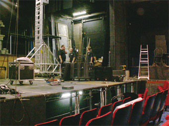 Harlow Playhouse. Design - Malvern Hostick. Oliver. De rigging set.