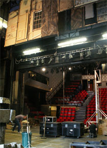 Harlow Playhouse. Design - Malvern Hostick. Oliver. De rigging set.