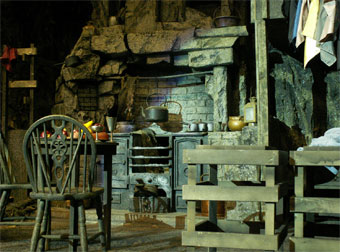 Harlow Playhouse. Design - Malvern Hostick. Oliver. Thieves' Kitchen.