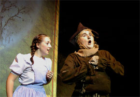 Harlow Playhouse. Designer Malvern Hostick. Wizard of Oz. Jo Goddard. Jason Thorpe.