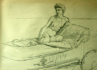 Joan Hargreaves Life Drawing Copyright Malvern Hostick All rights reserved