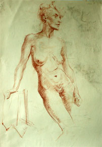 Joan Hargreaves Life Drawing Copyright Malvern Hostick All rights reserved