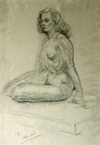 Joan Hargreaves Life Drawing Copyright Malvern Hostick All rights reserved